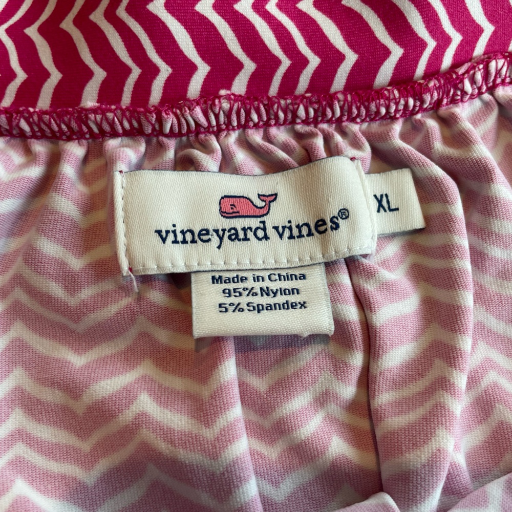 Vineyard vines Mini Skirt Pink Chevron Classic Summer- size XL - Picture 3 of 3